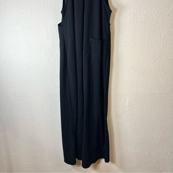 Halara Black Adjustable Waffle Plicated Overalls Jumpsuit - Picture 10 of 13